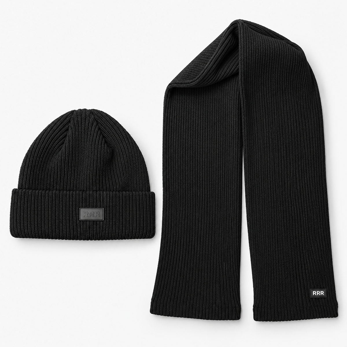RRR Premium Rib Knit Set – Beanie & Scarf