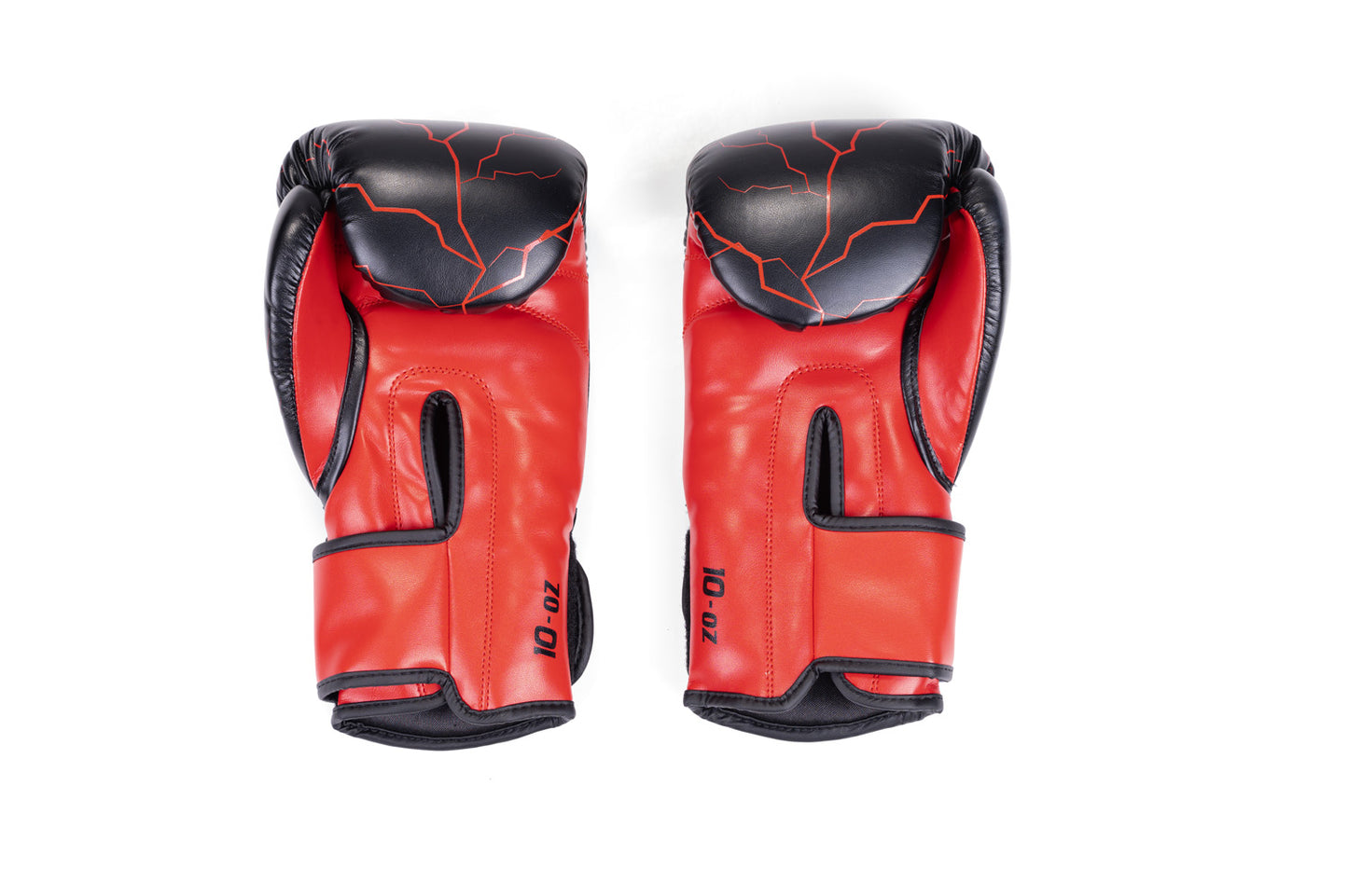 Kids Boxing Gloves Red/Black Lightning Bolts 8oz