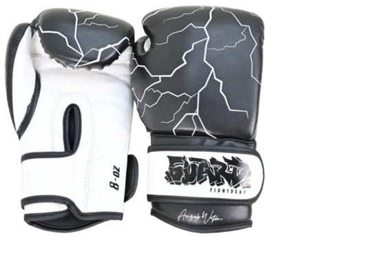 Kids Boxing Gloves Zwart/Wit 8oz. Lightning Bolts