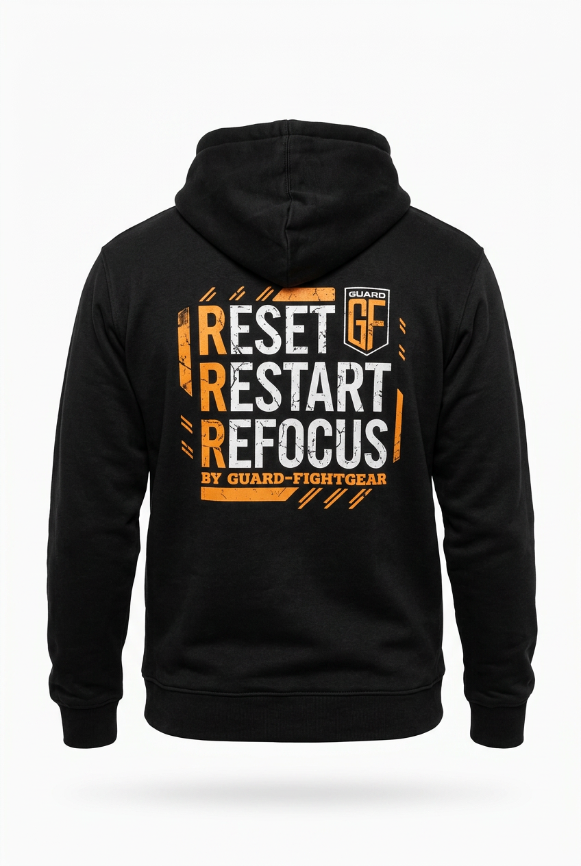 RRR Focus Hoodie | Onyx Black & Amber Gold