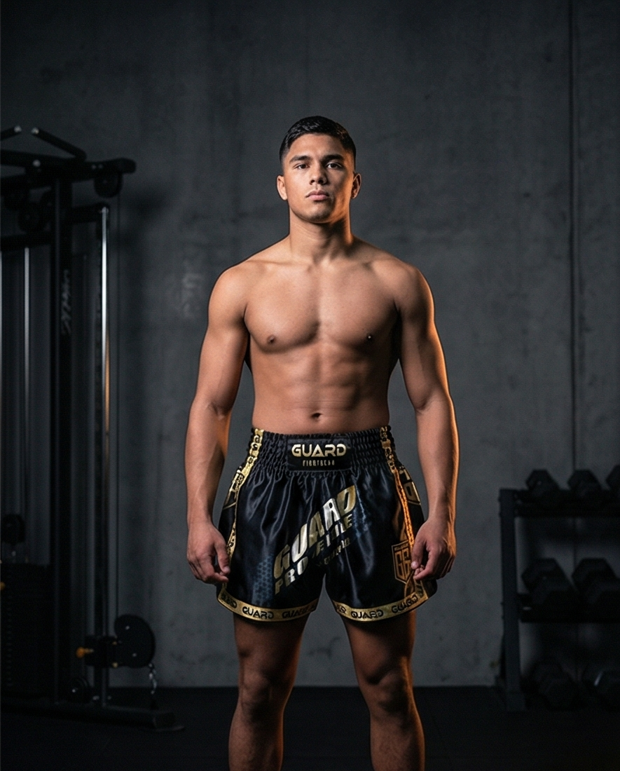 Guard-Fightgear Kickboks Broekje Zwart/Goud