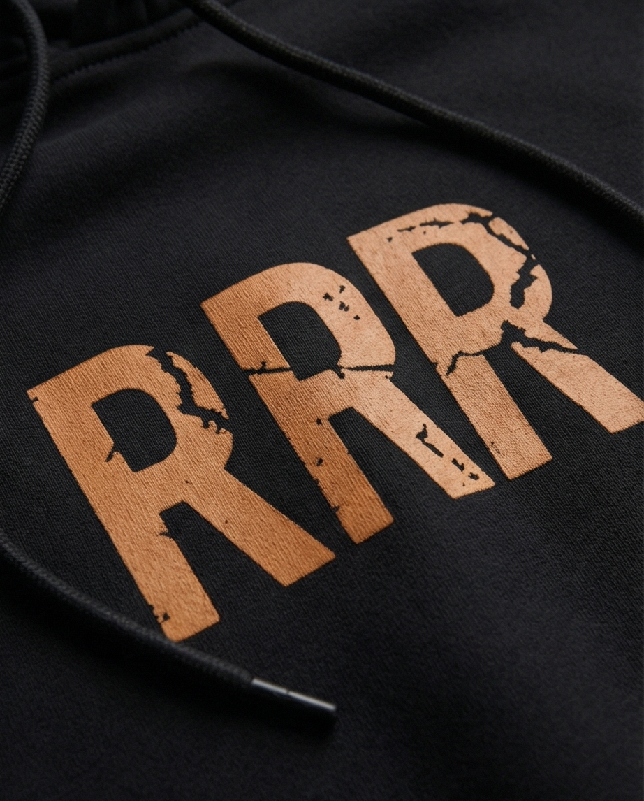 RRR Focus Hoodie | Onyx Black & Amber Gold