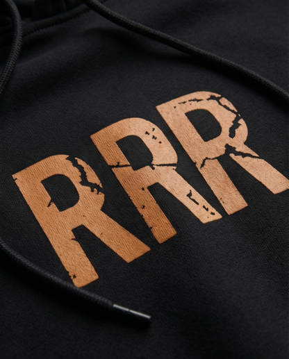 RRR Focus Hoodie | Onyx Black & Amber Gold