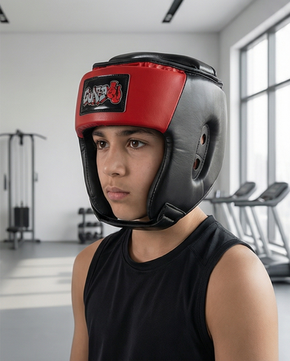 Kids Headguard Red/Black Graffiti Style