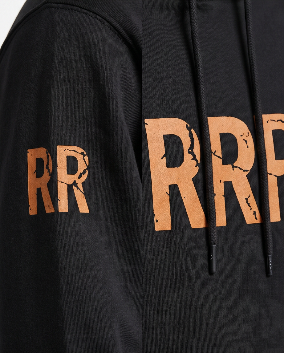RRR Focus Hoodie | Onyx Black & Amber Gold