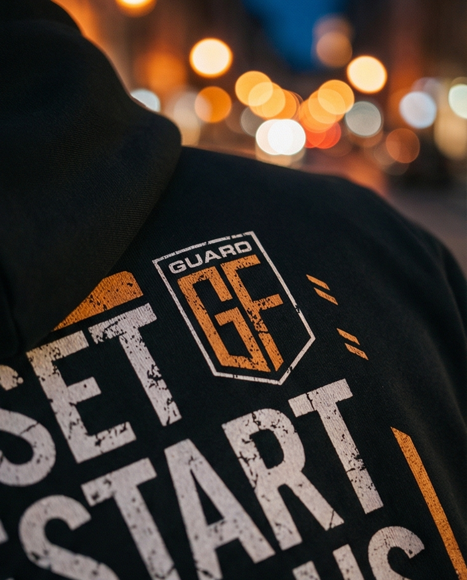 RRR Focus Hoodie | Onyx Black & Amber Gold
