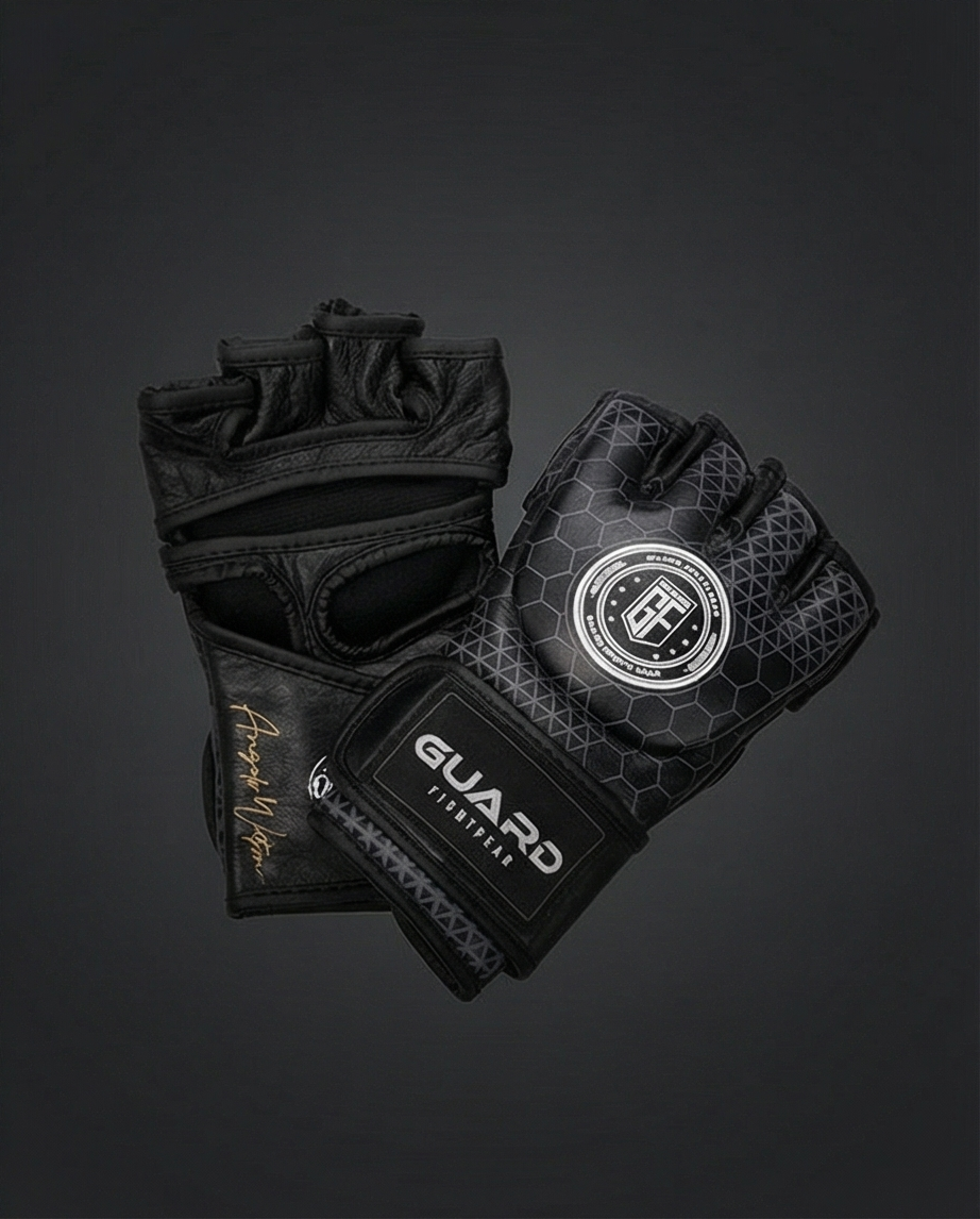 Hexa Pro Leren Mma Gloves Zwart