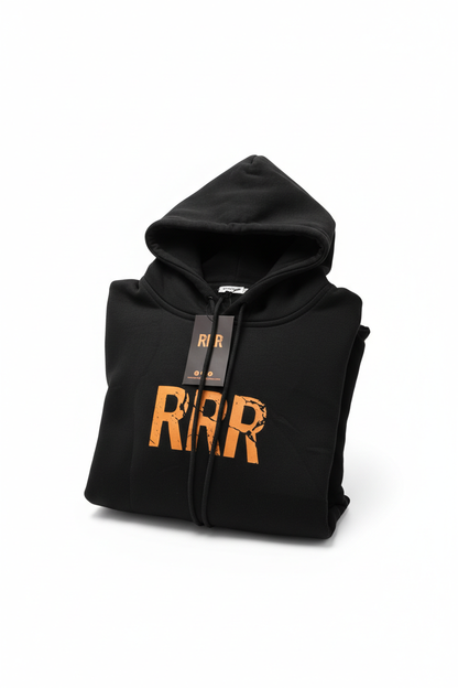 RRR Focus Hoodie | Onyx Black & Amber Gold