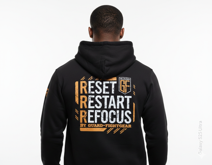 RRR Focus Hoodie | Onyx Black & Amber Gold