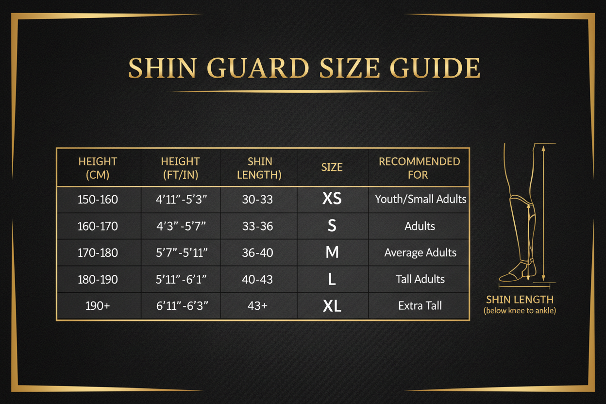Shin Guard Size Chart