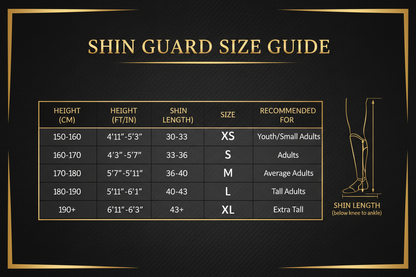 Shin Guard Size Chart